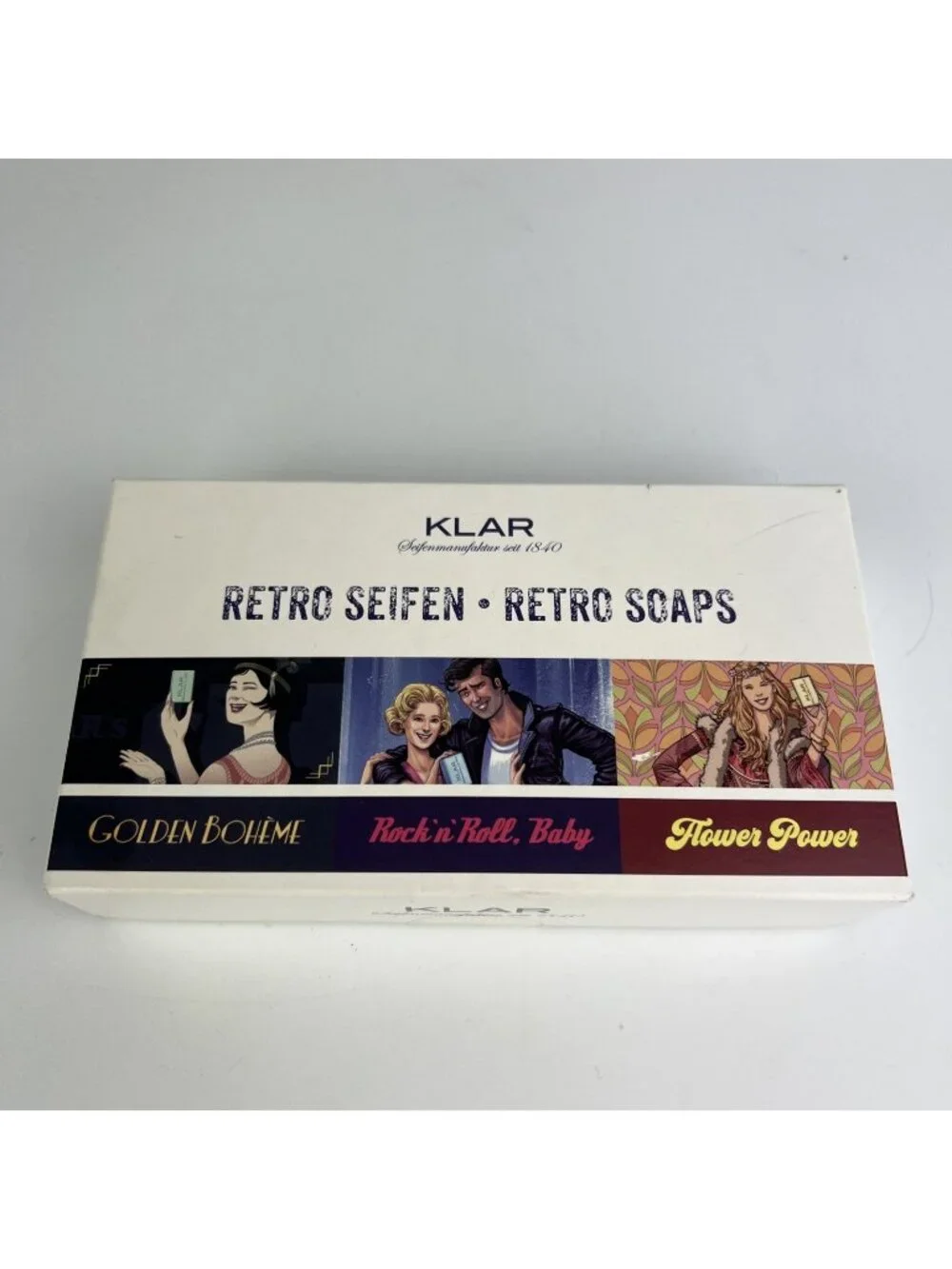 KLAR Retro Hand & Body Soap Gift Set 3 Pack Golden Boheme New